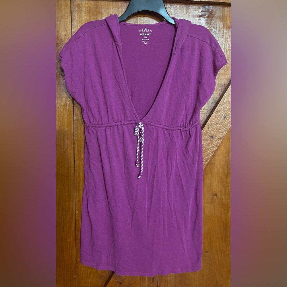 Old Navy Hooded Bathing Suit Cover-up Sz M